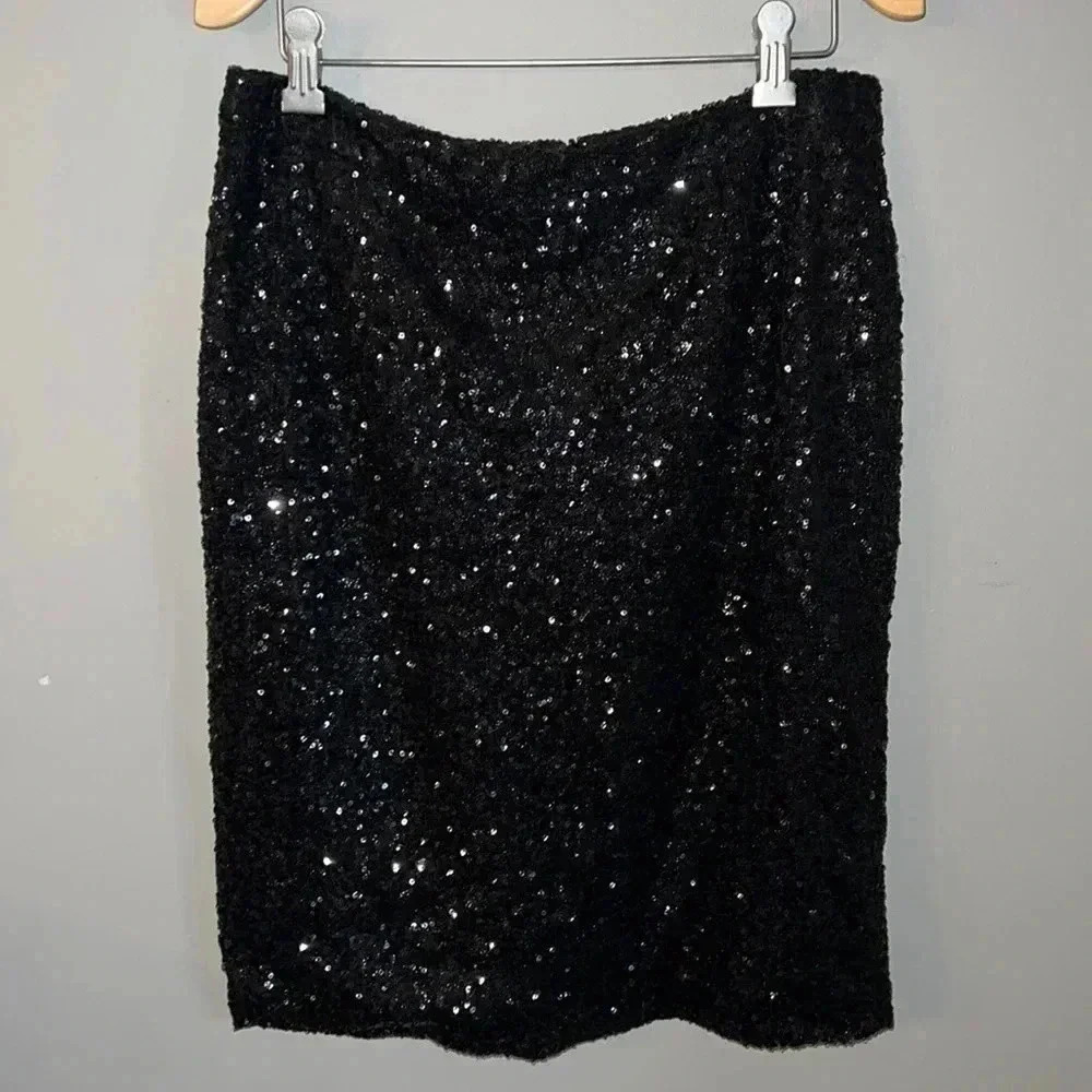 Yumi Kim Sequin Black Skirt Size L